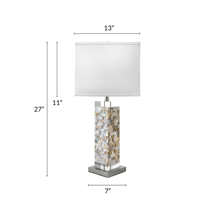 Houston 29" Crystal & Iron Mosaic Table Lamp