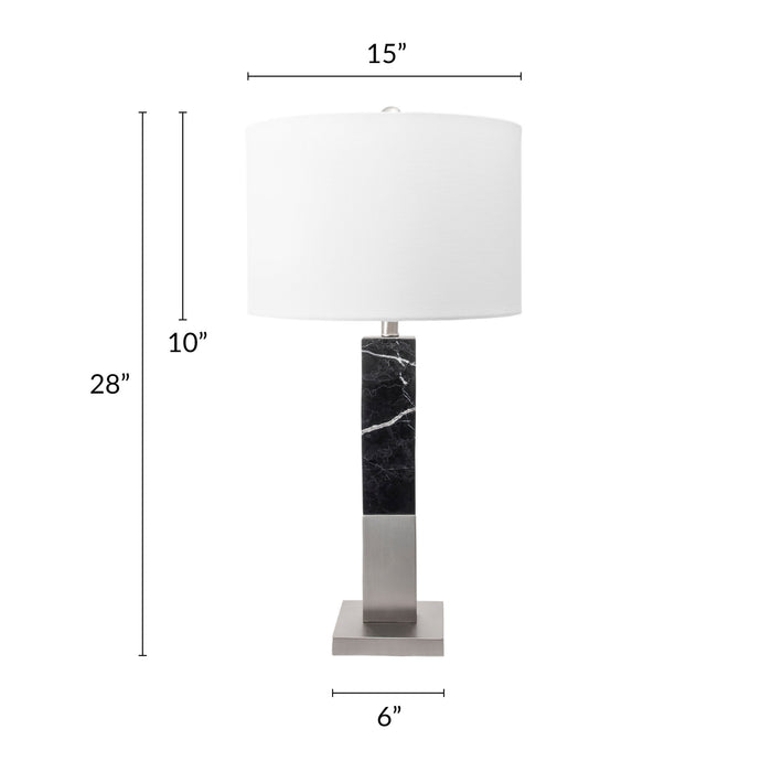 Trent 28" Marble & Iron Table Lamp