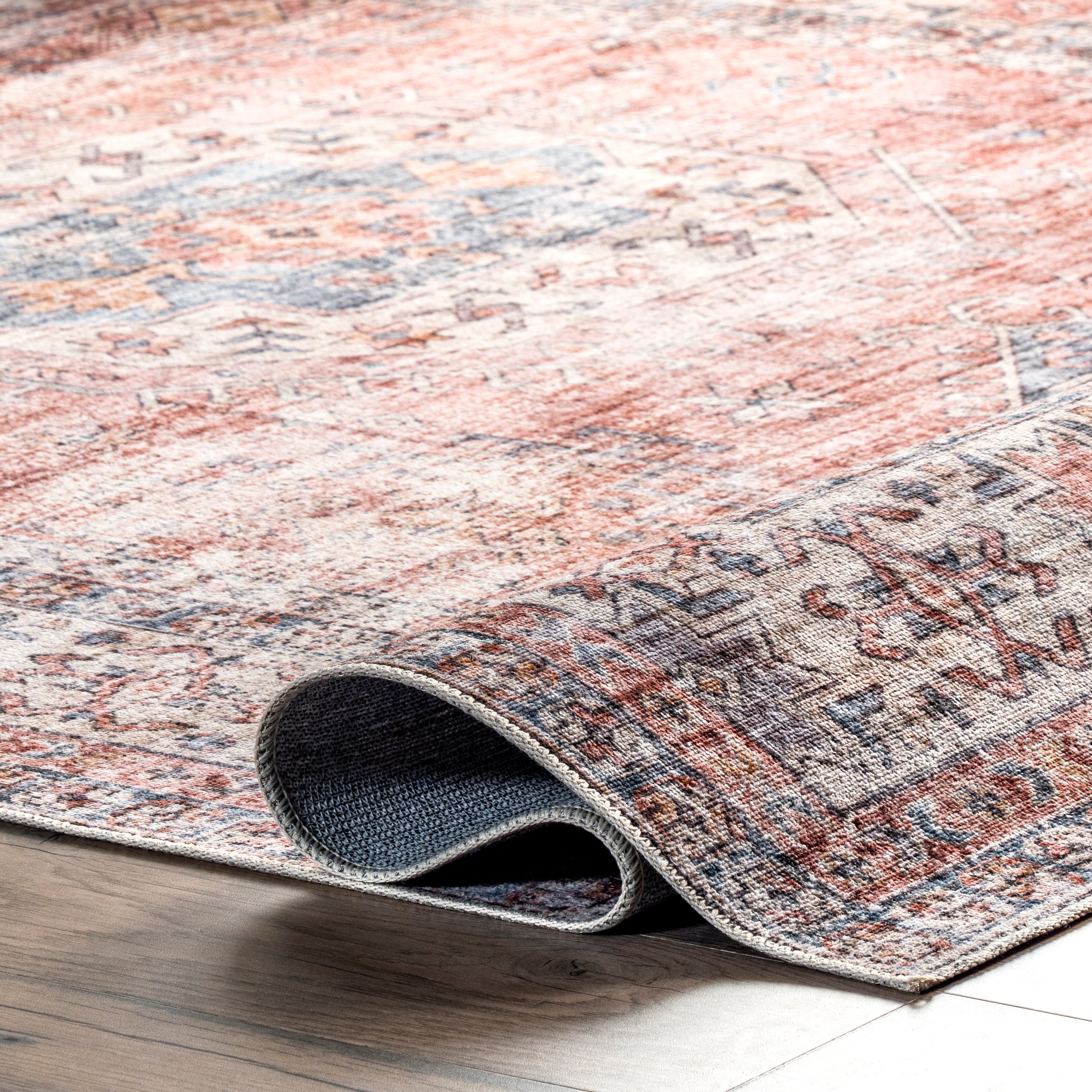 Desna Machine Washable Faded Vintage Area Rug — nuLOOM