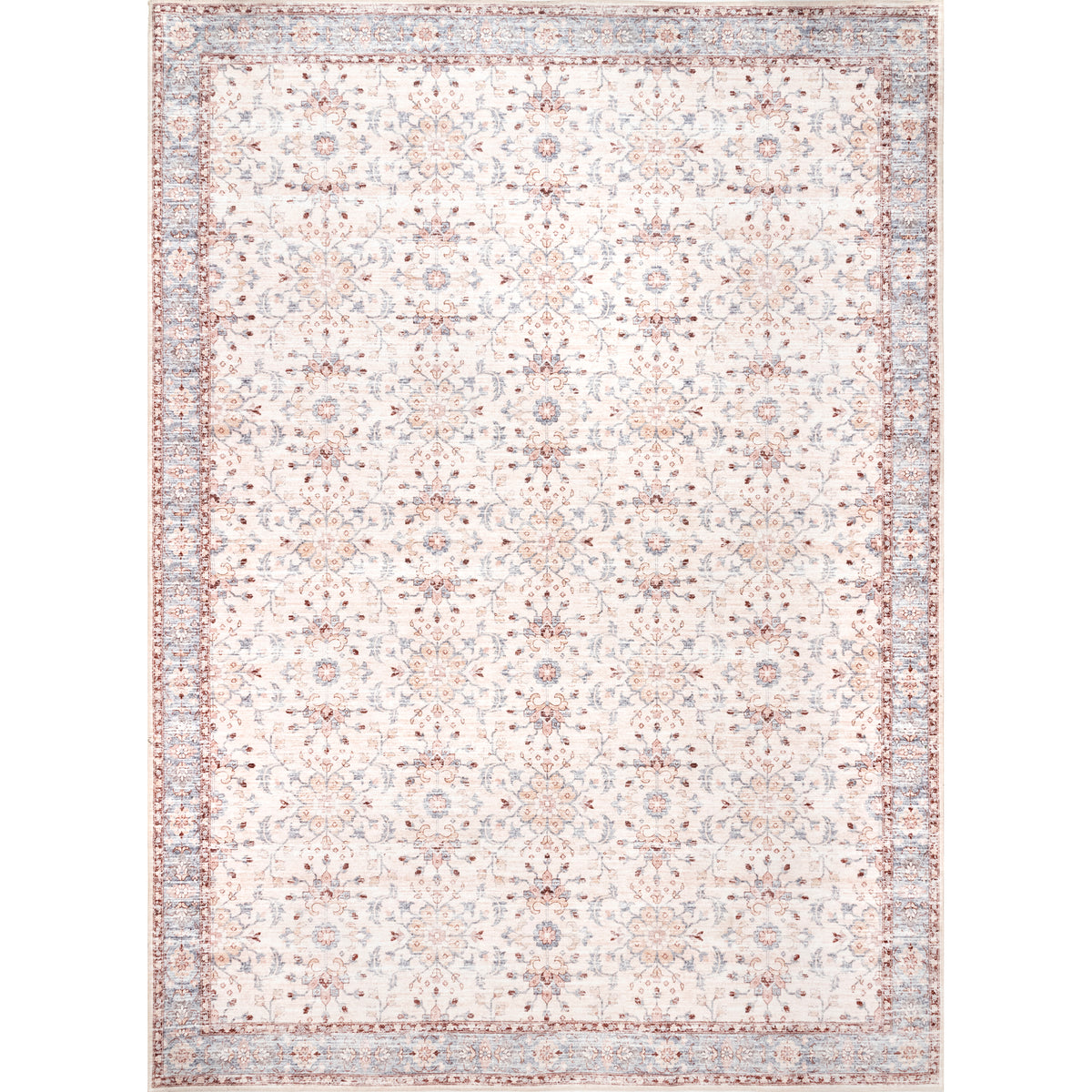 Gemma Machine Washable Transitional Floral Area Rug — nuLOOM