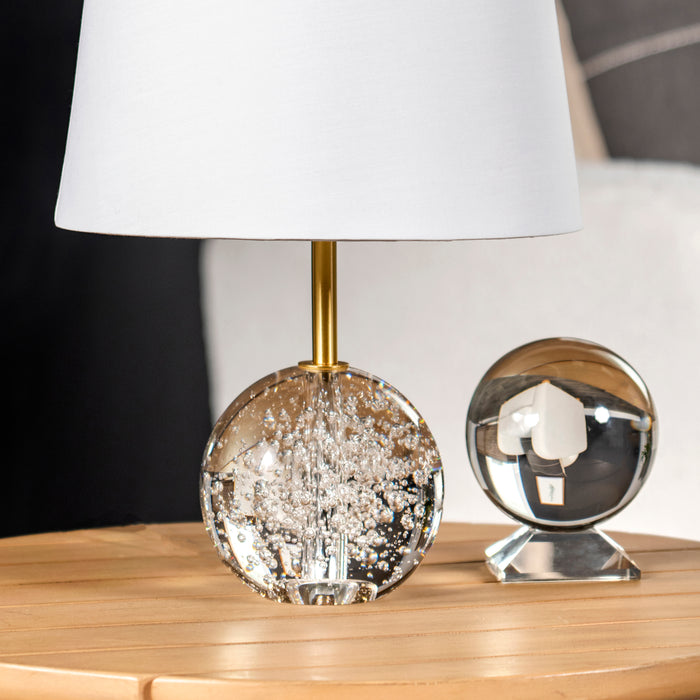 17-inch Gold Crystal Table Lamp