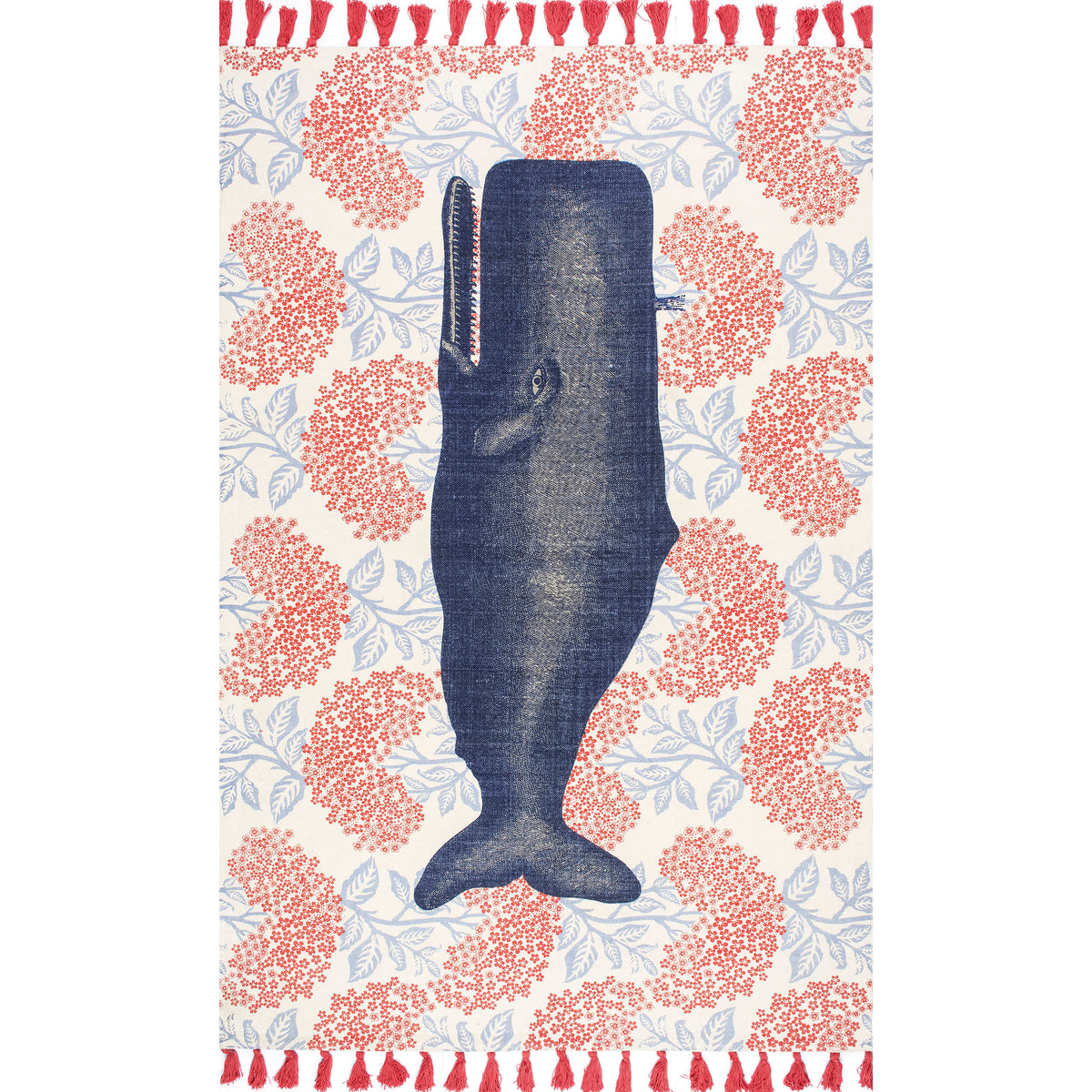 Thomas Paul Flatweave Cotton Whale Area Rug — nuLOOM