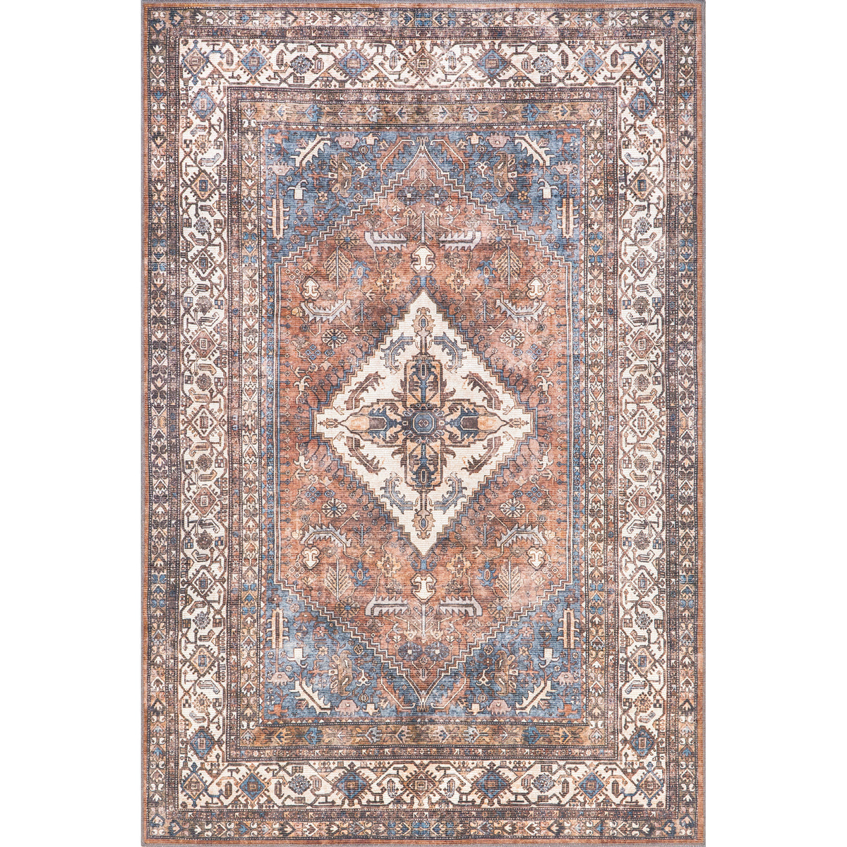 Tindra Persian Medallion Machine Washable Area Rug — nuLOOM
