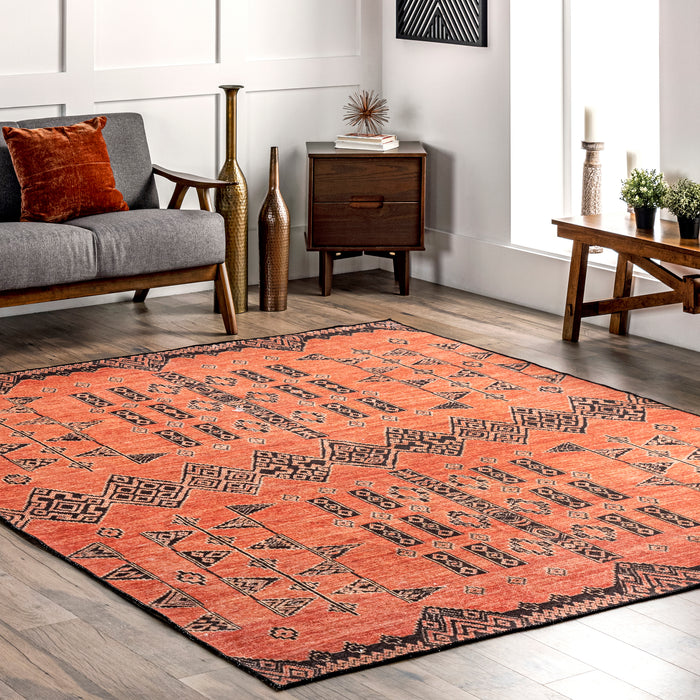 Quincy Cotton-Blend Traditional Area Rug