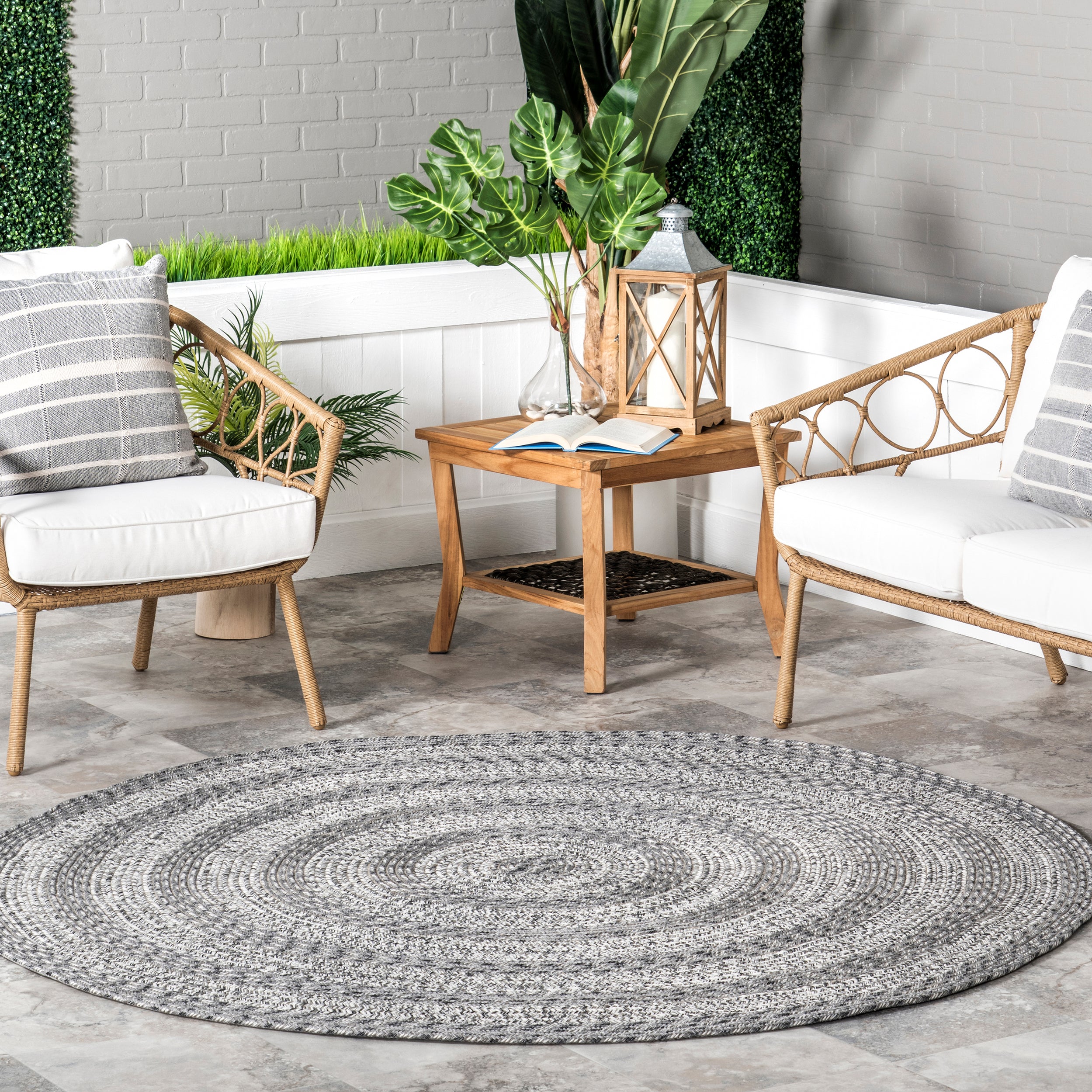 Rowan Braided Texture Indoor/Outdoor Area Rug — nuLOOM