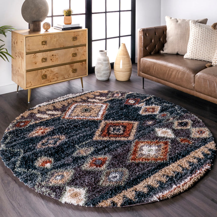 Clearance!Round Area Rugs for Bedroom Living Room Moroccan Style