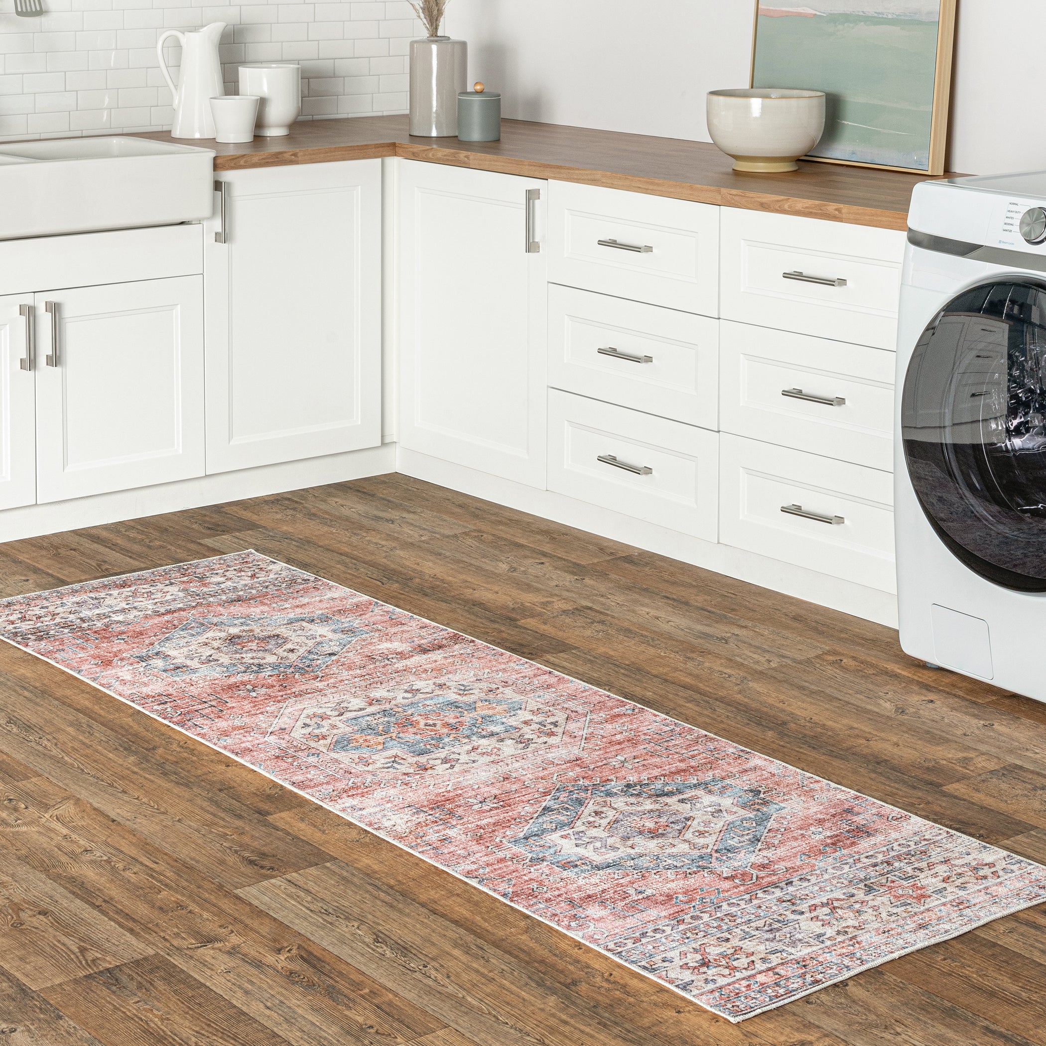 Desna Machine Washable Faded Vintage Area Rug — nuLOOM