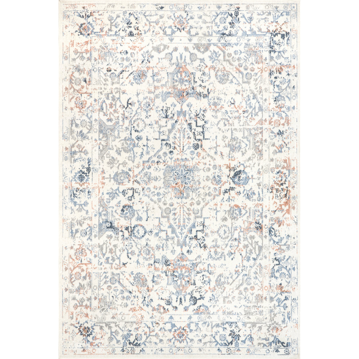 Everlee Faded Persian Machine Washable Area Rug — nuLOOM