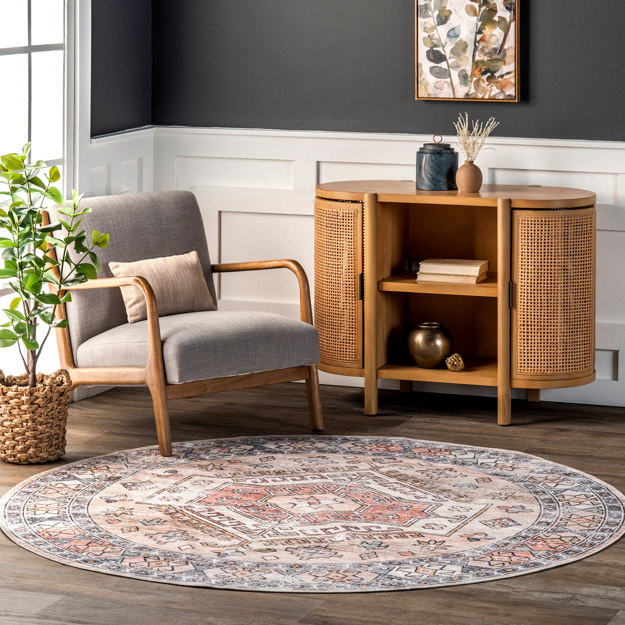Mae Tribal Motif Machine Washable Area Rug — nuLOOM
