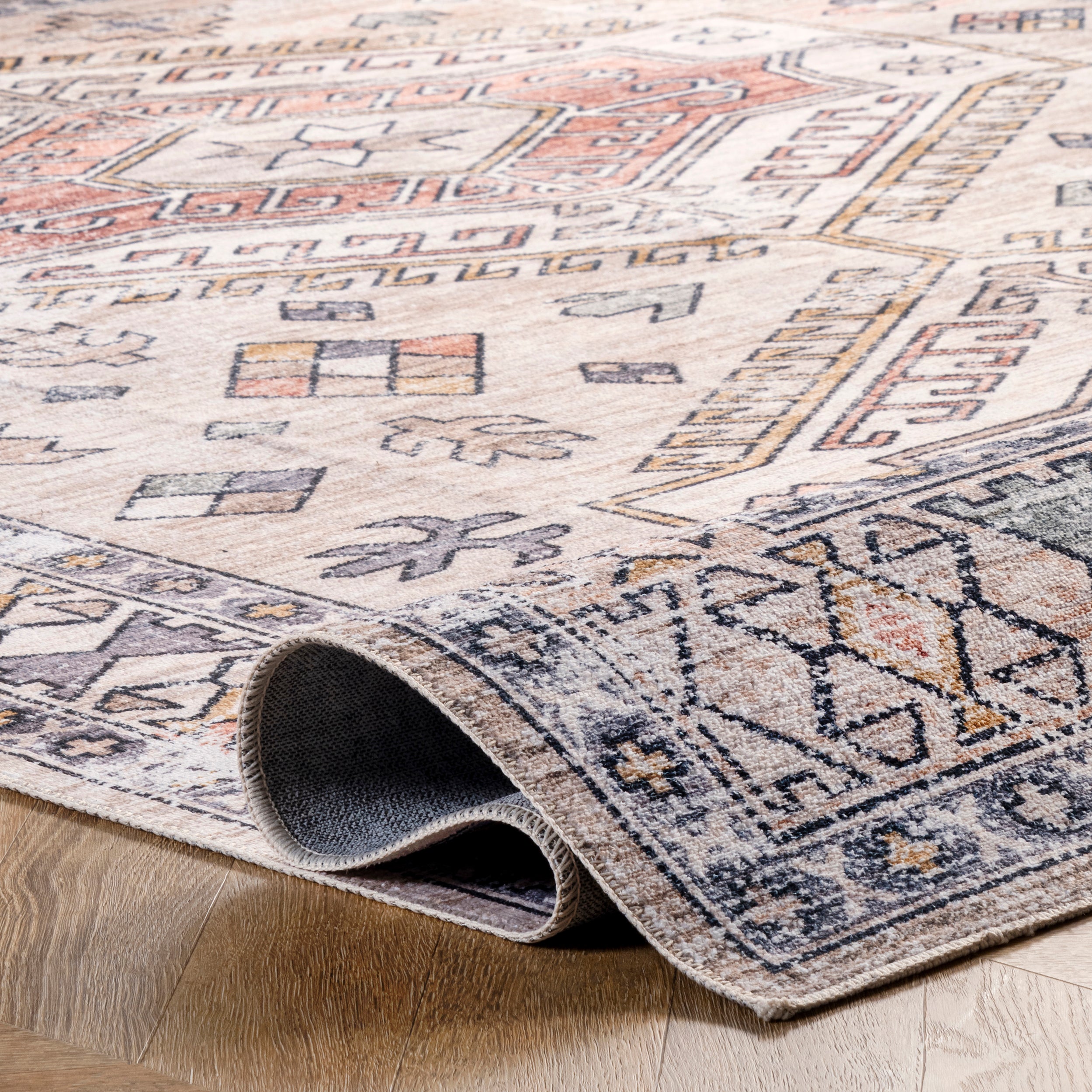 Mae Tribal Motif Machine Washable Area Rug — nuLOOM