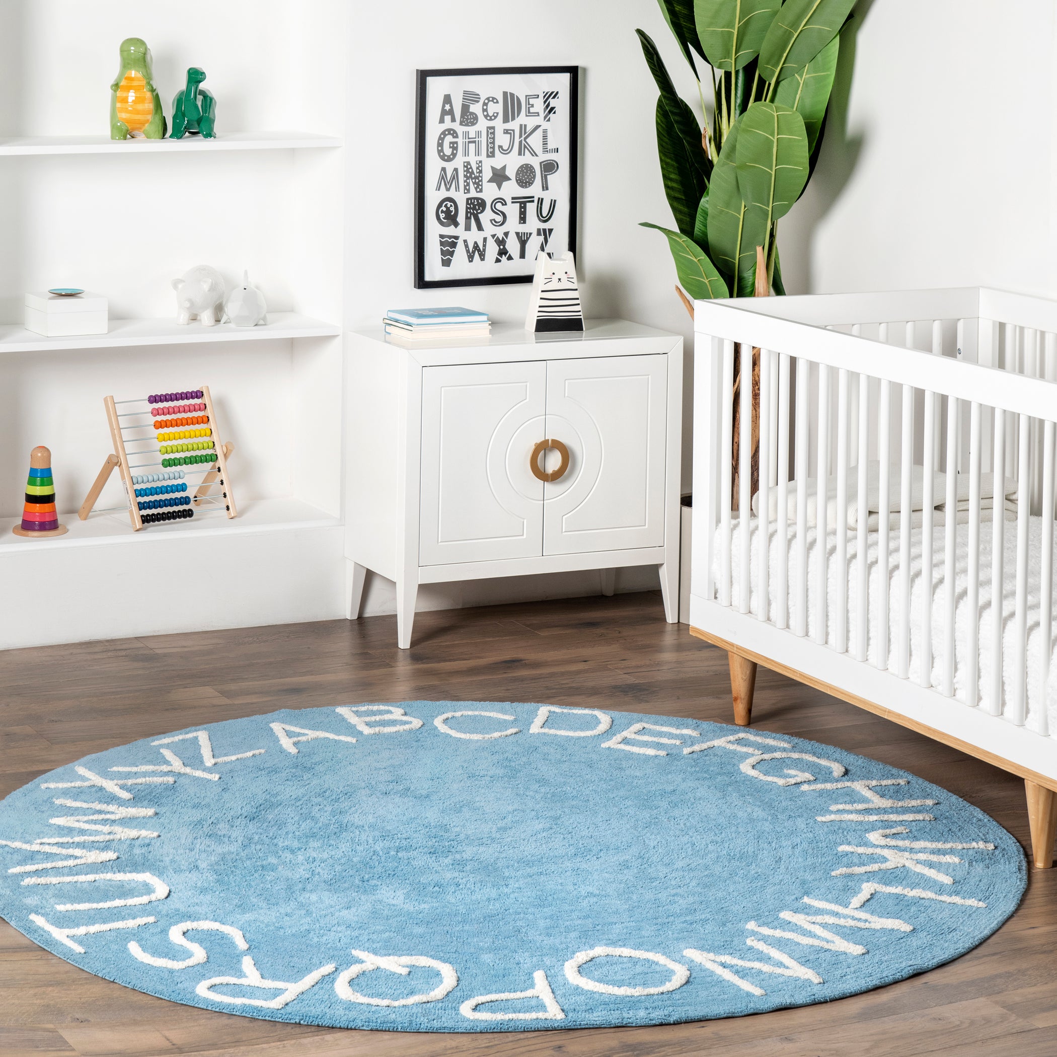Kids Washable Round Alphabet Rug — nuLOOM