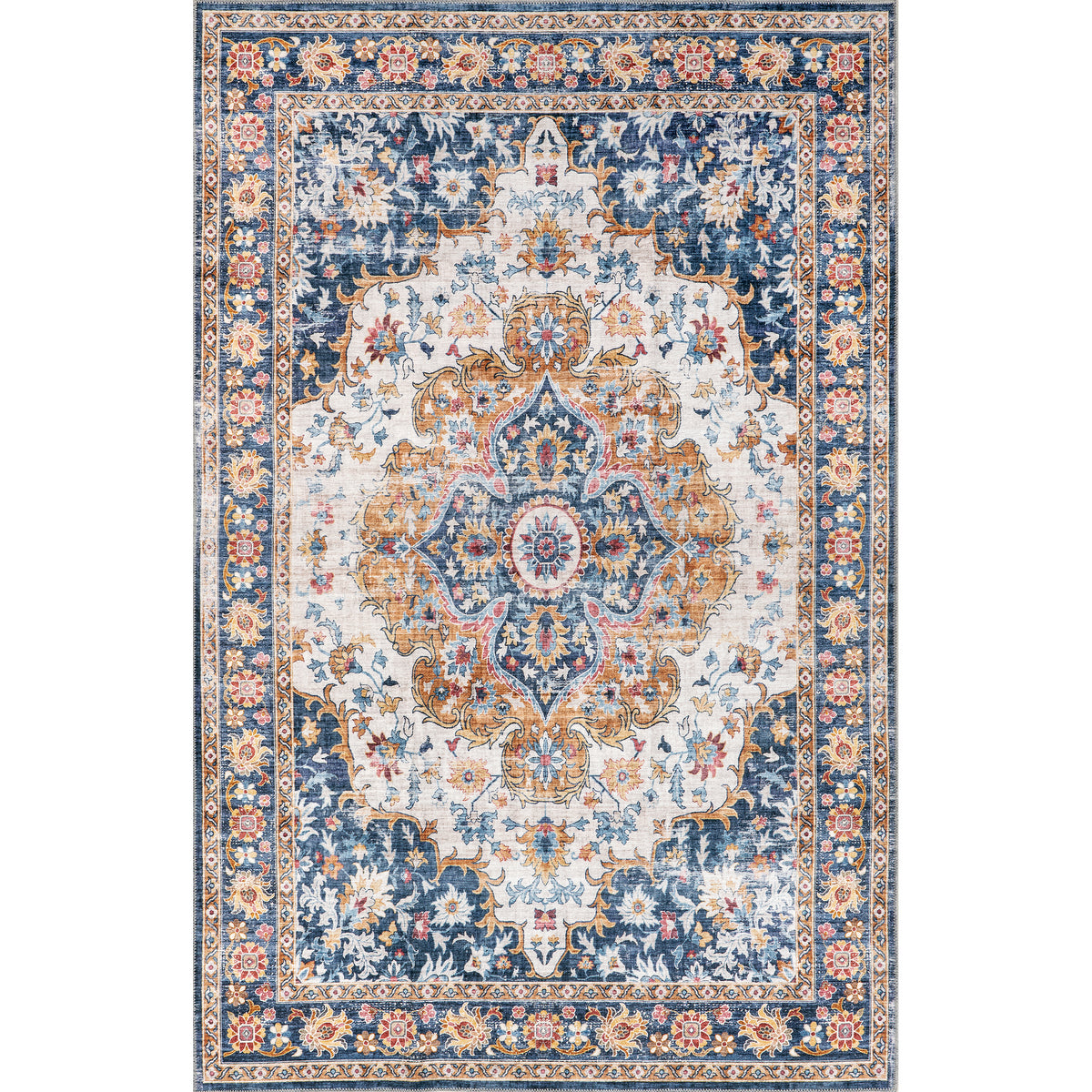 Emi Traditional Stain-Resistant Machine Washable Area Rug — nuLOOM