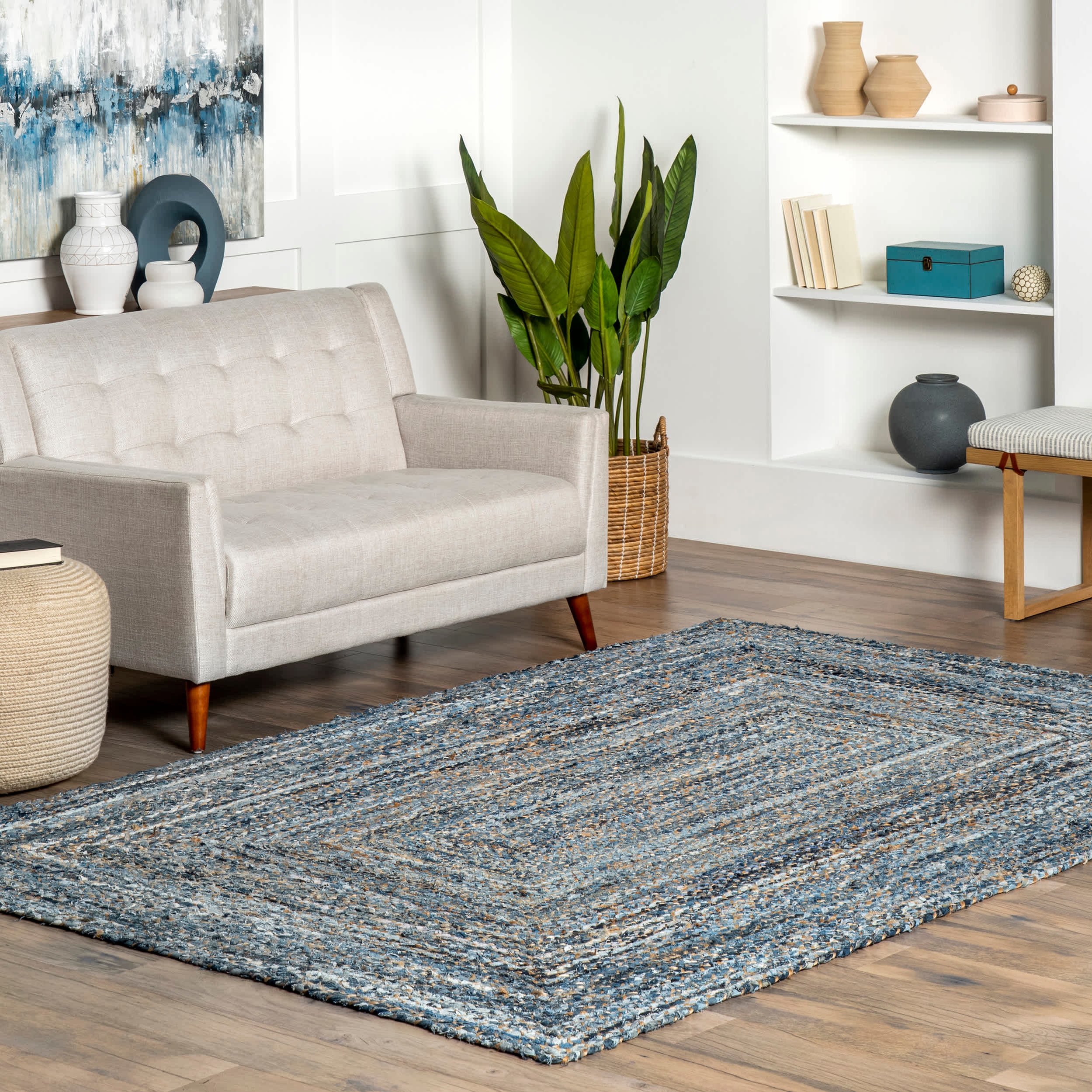 Hand Braided Otelia Denim And Jute Area Rug — nuLOOM