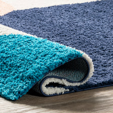 Ellyn Abstract Shapes Shag Area Rug — nuLOOM