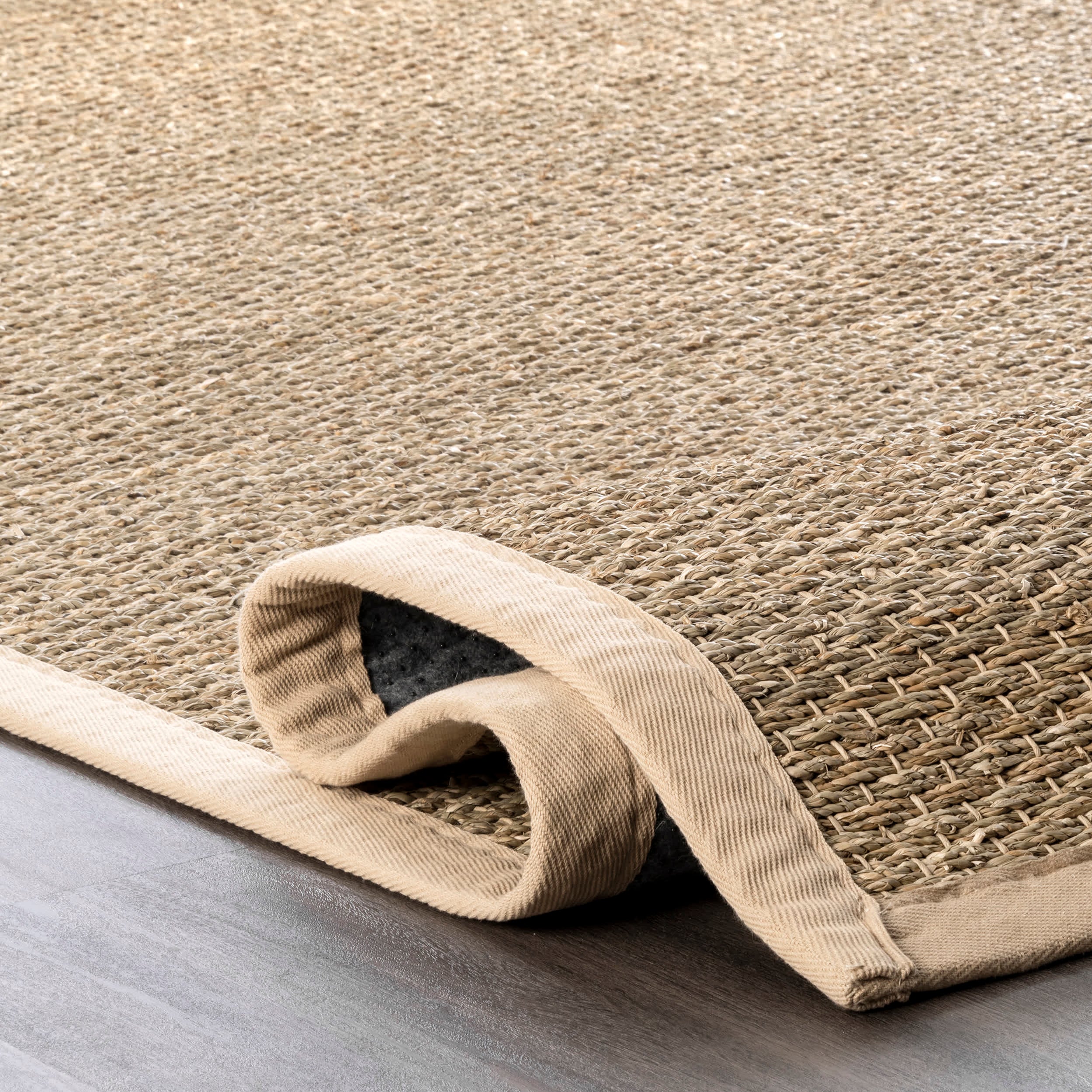 Elijah Seagrass with Border Area Rug — nuLOOM