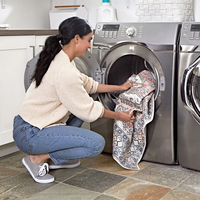 Fae Geometric Machine Washable Indoor/Outdoor Area Rug