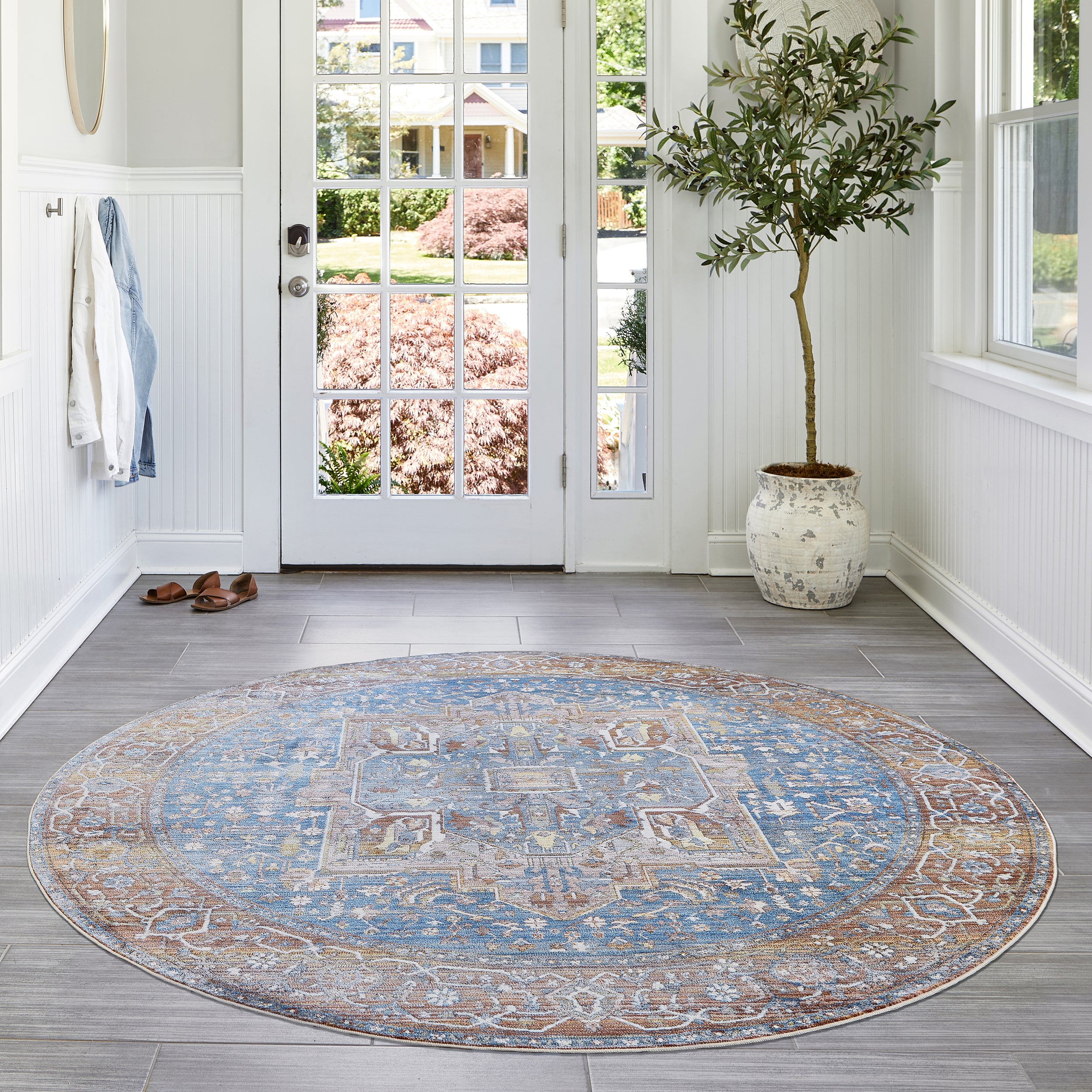 Harriet Vintage Medallion Fringe Area Rug — nuLOOM