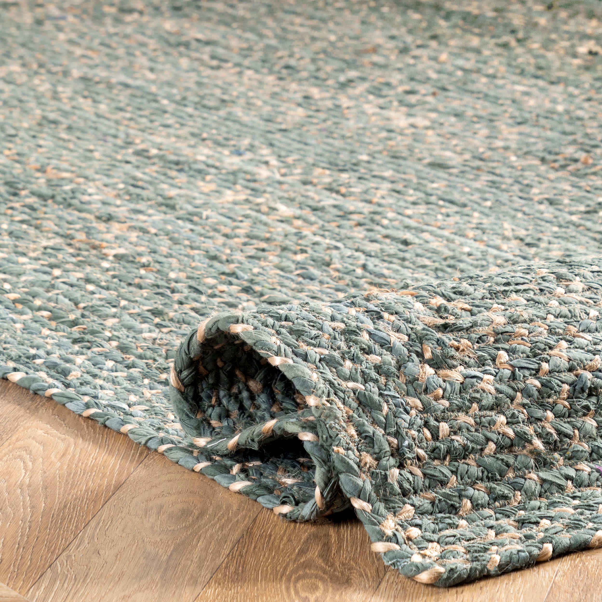Hand Braided Otelia Denim And Jute Area Rug — nuLOOM