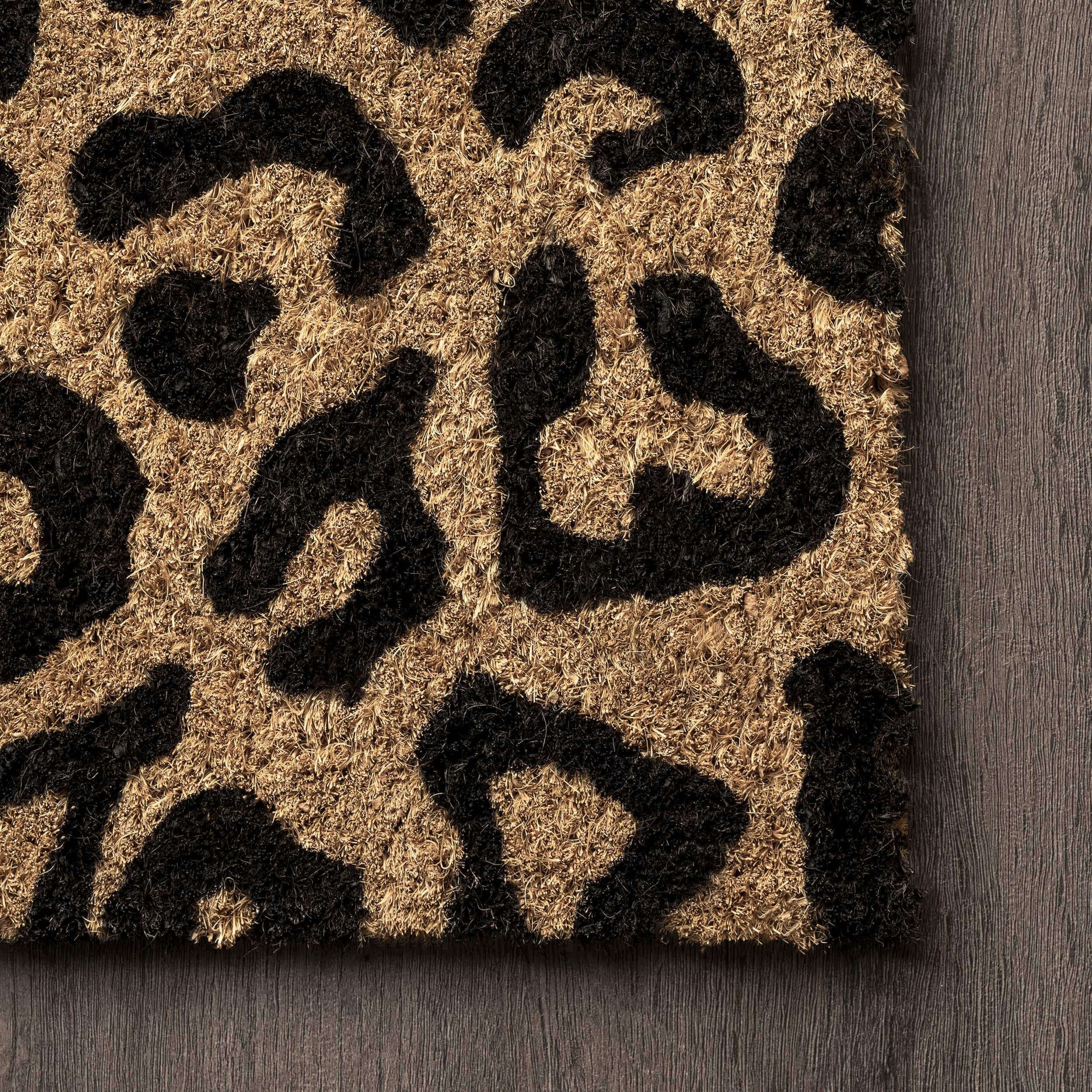 Coir Leopard Print Doormat — nuLOOM