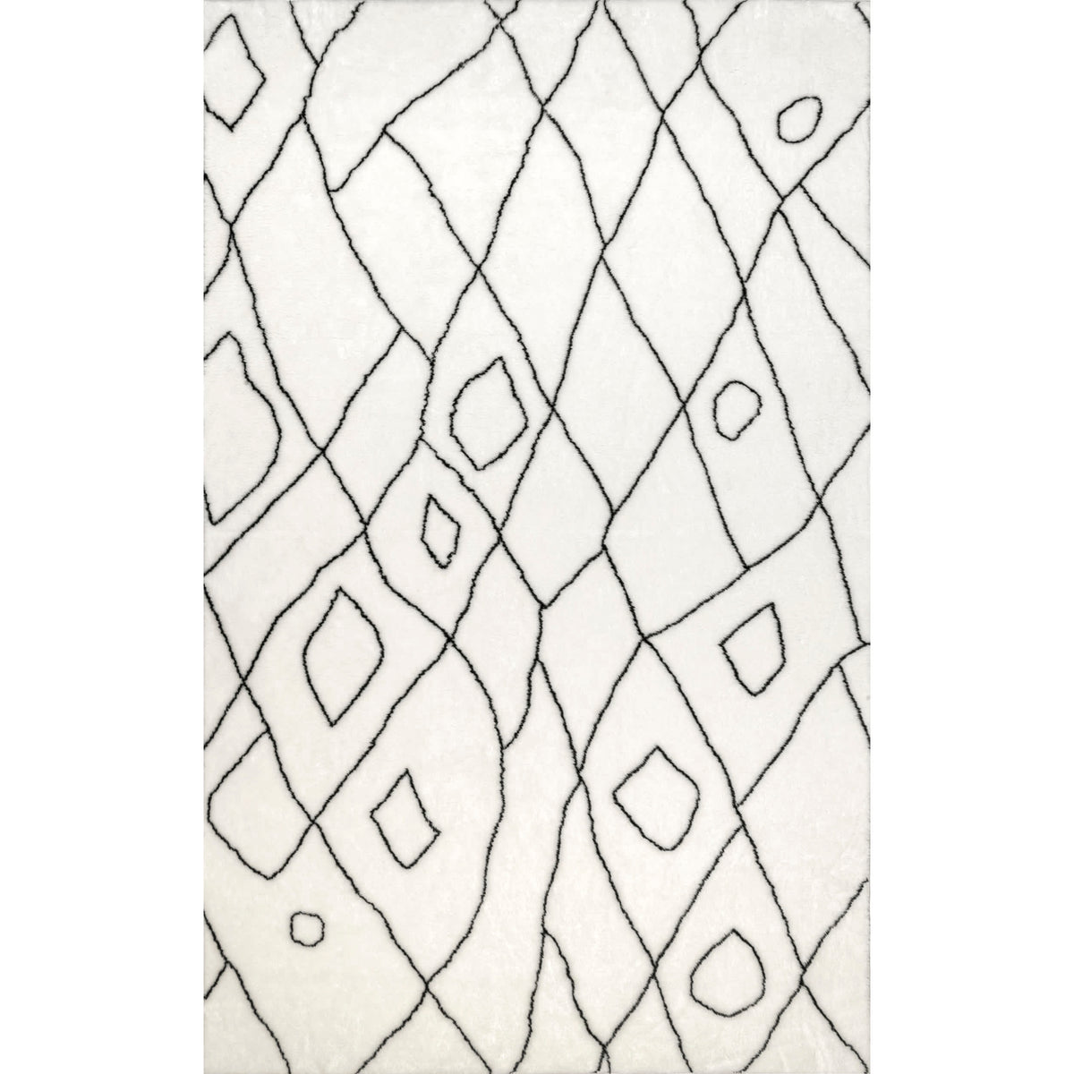 Moroccan Trellis Washable Shag Area Rug — nuLOOM