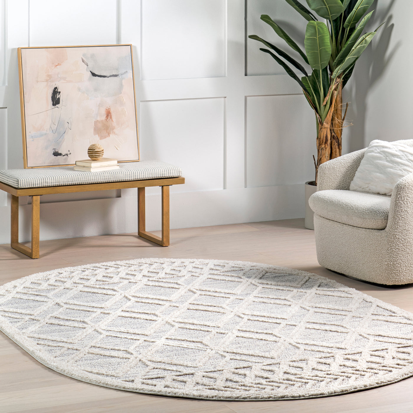 Ansley Moroccan Lattice Tassel Area Rug — nuLOOM