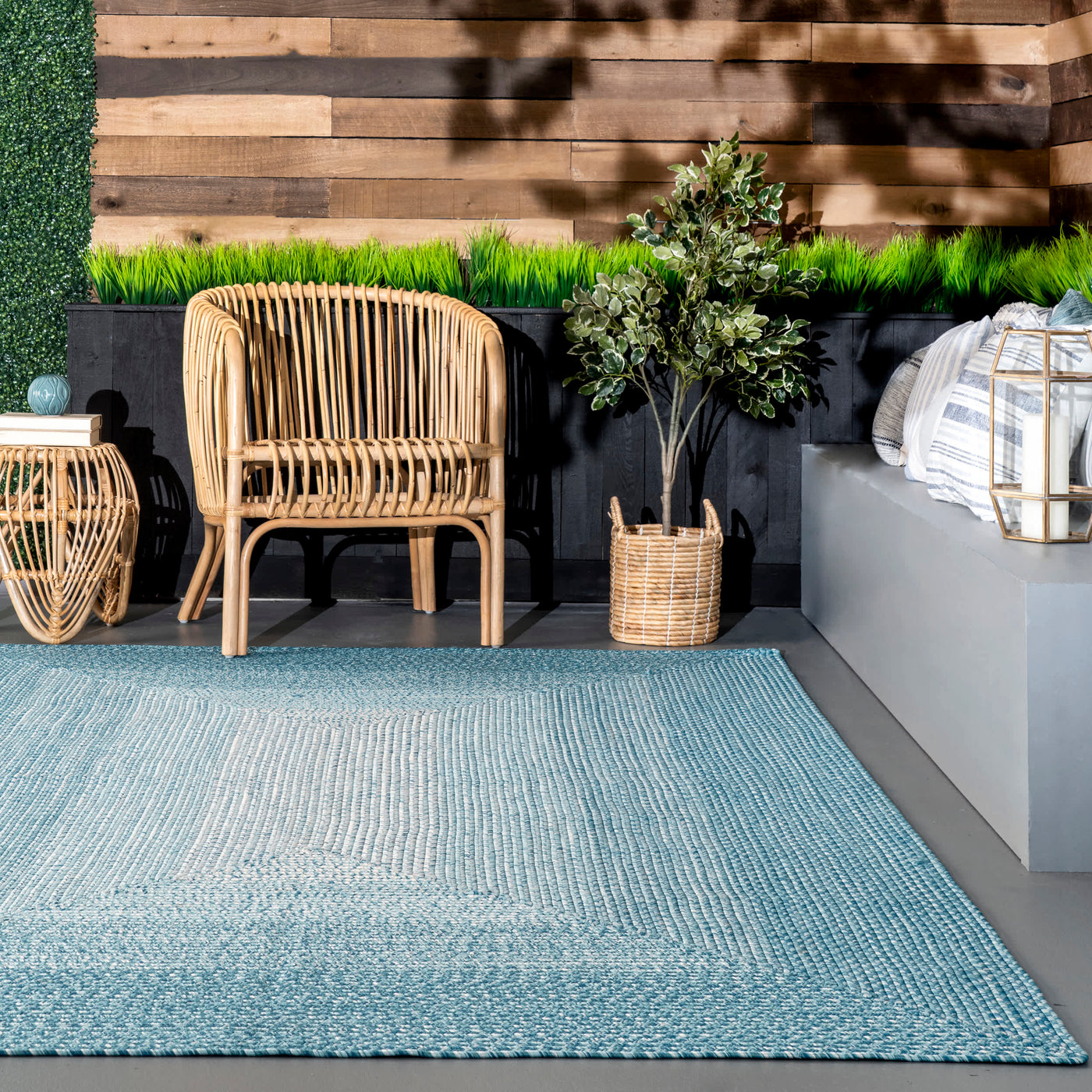 Jayda Braided Ombre Indoor/Outdoor Area Rug — nuLOOM