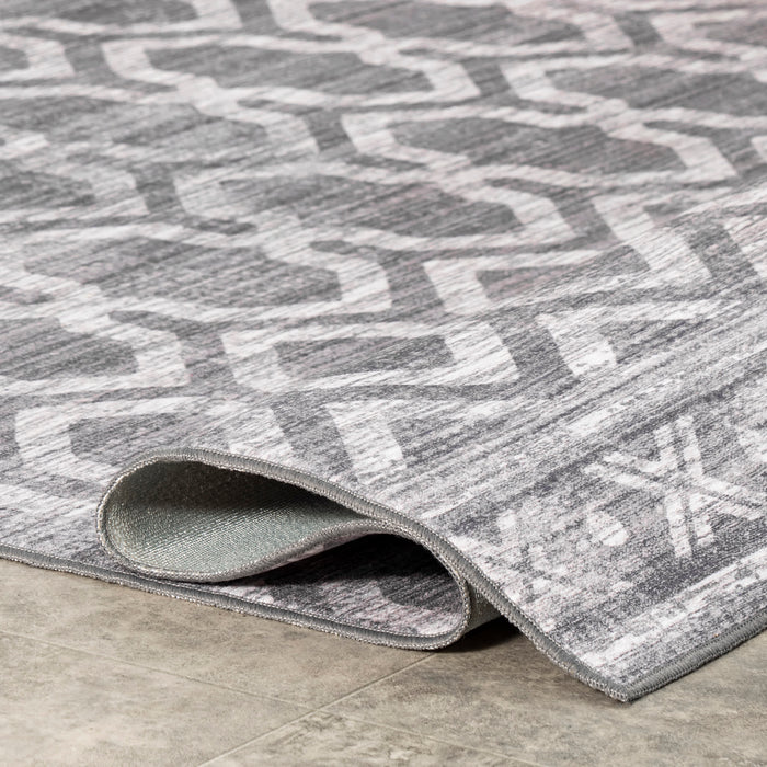 Fae Geometric Machine Washable Indoor/Outdoor Area Rug