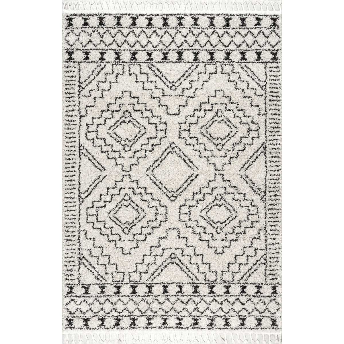 Vasiliki Moroccan Shag Tasseled Area Rug — nuLOOM
