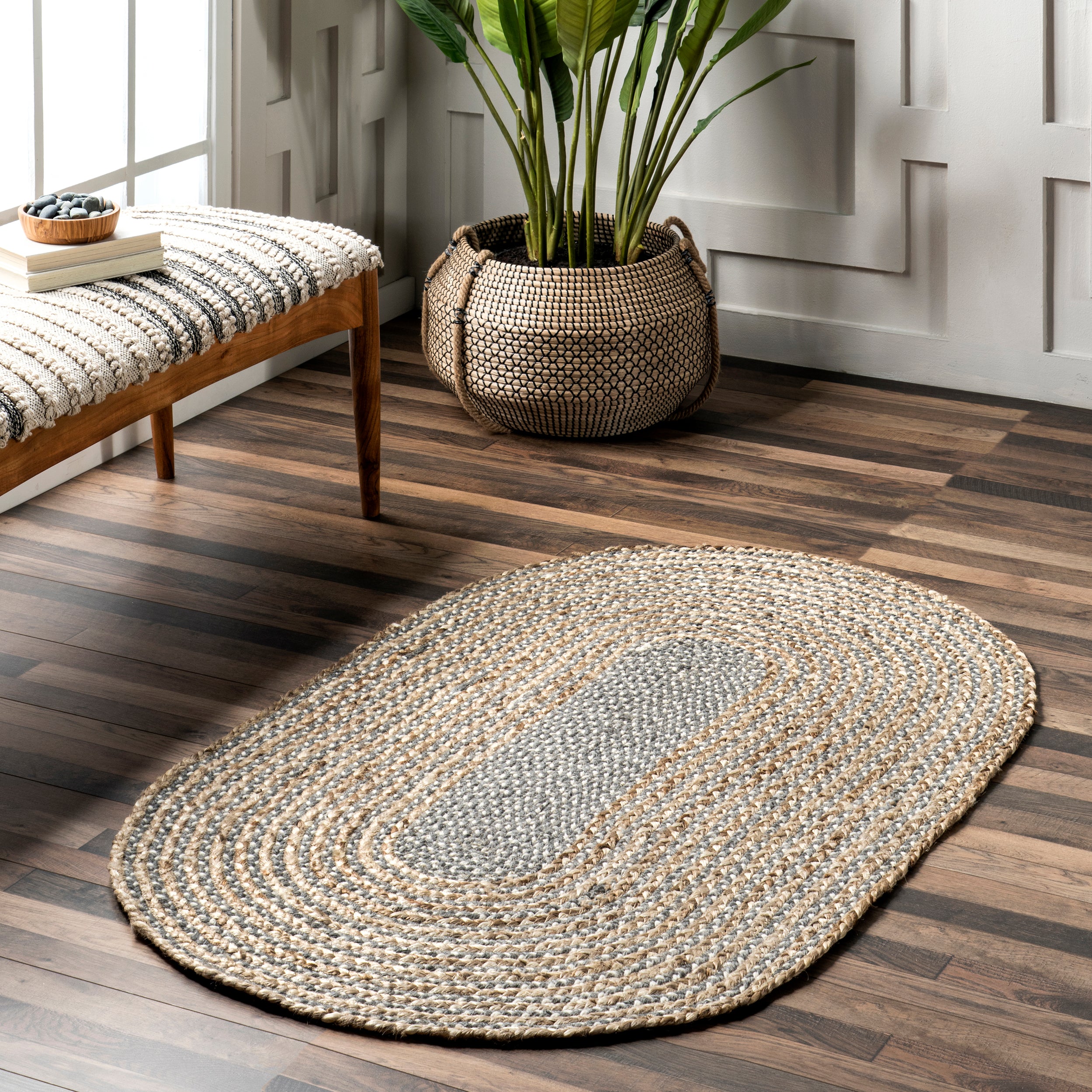 Draya Casual Braided Jute Area Rug — nuLOOM