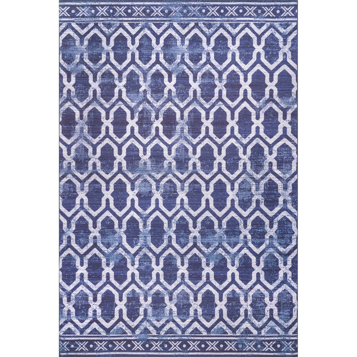 Fae Geometric Machine Washable Indoor/Outdoor Area Rug
