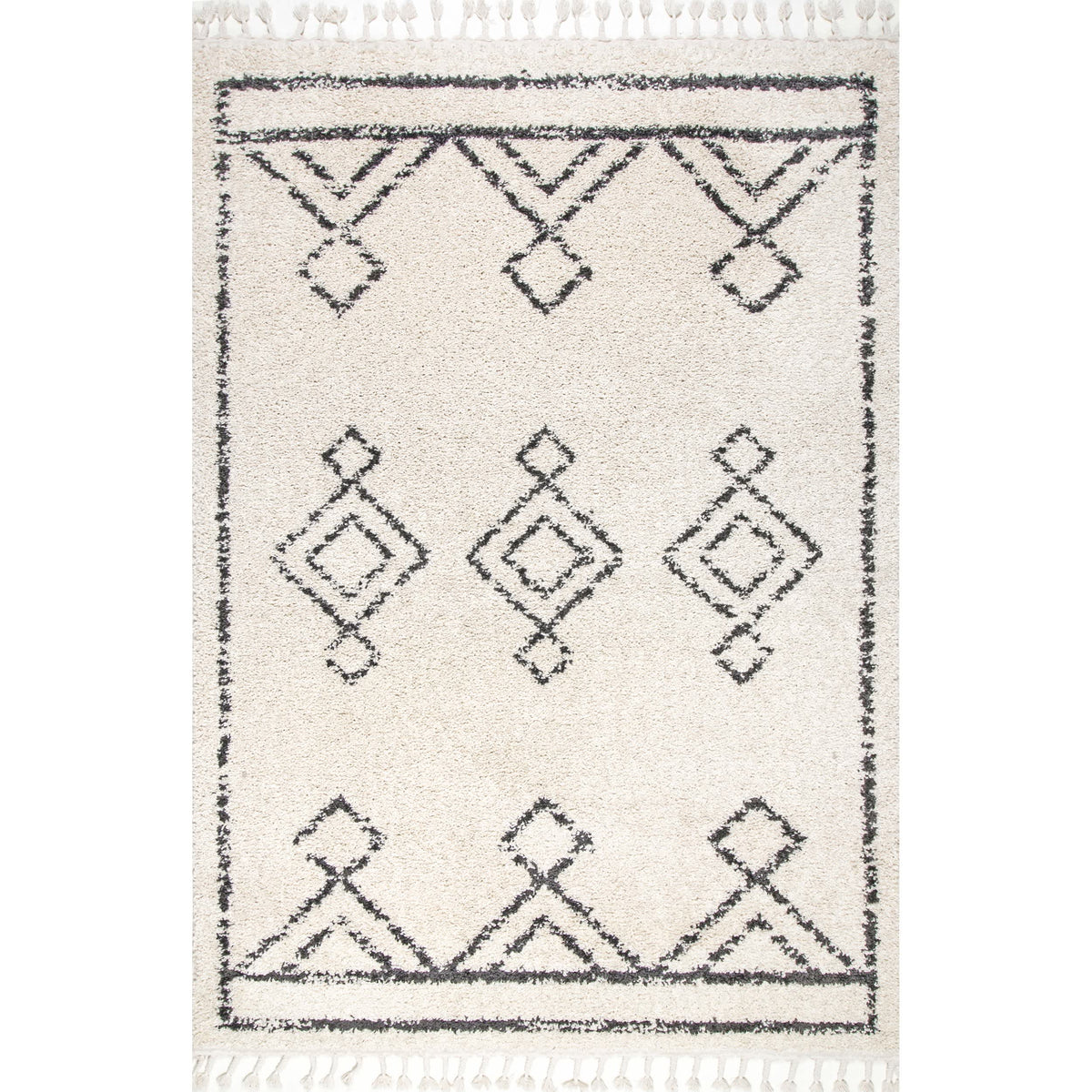 Mackie Moroccan Diamond Tassel Area Rug — nuLOOM