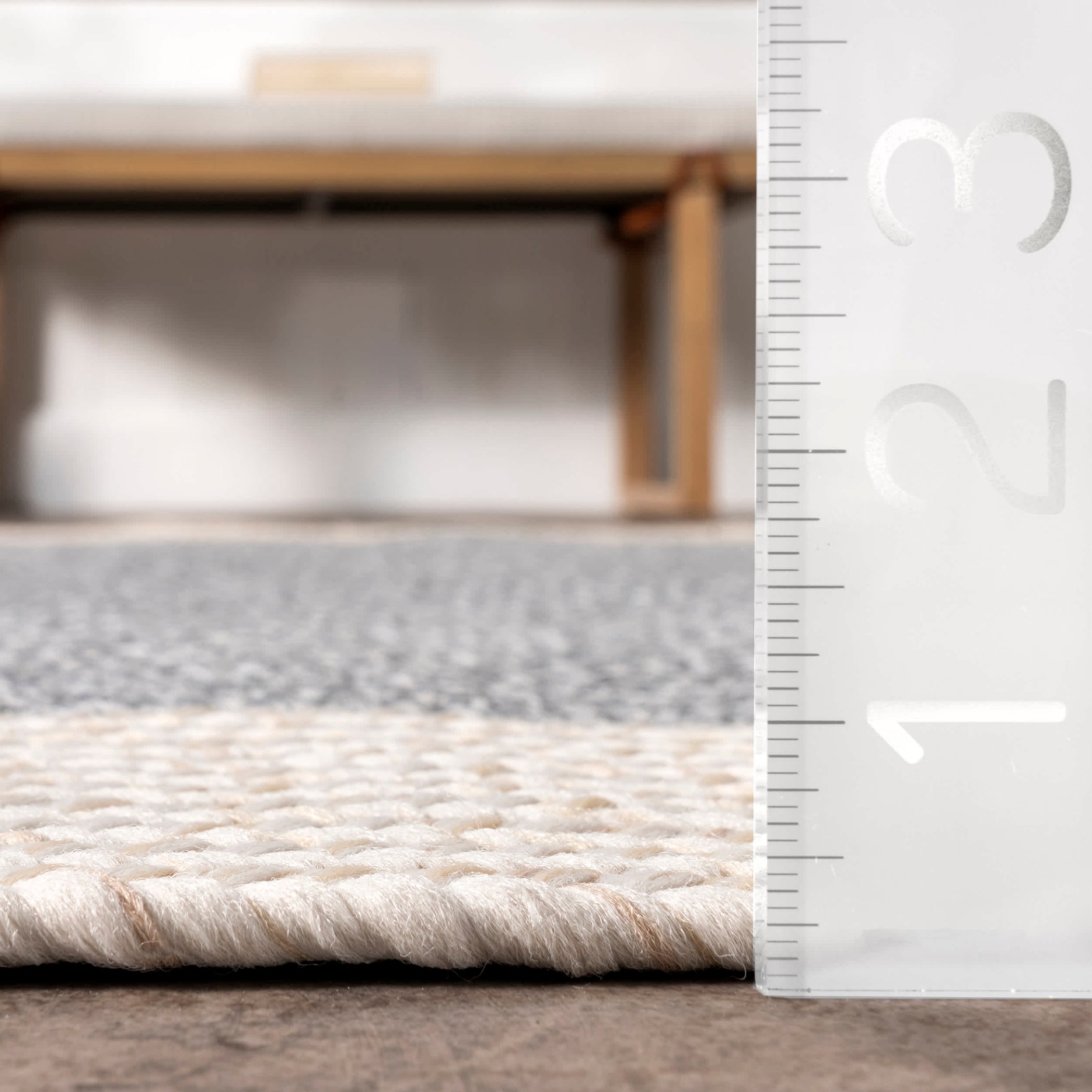 Indoor/Outdoor Braided Solid Border Delaine Area Rug — nuLOOM