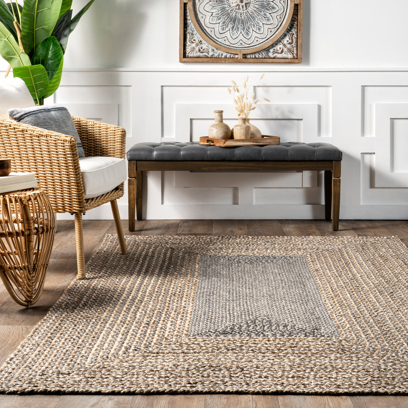Draya Casual Braided Jute Area Rug — nuLOOM