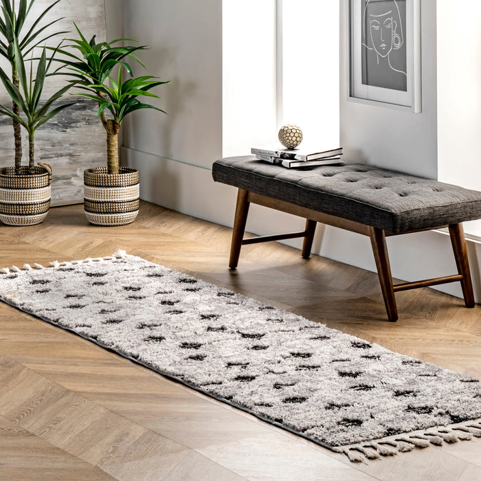 Agata Textured Tassel Area Rug
