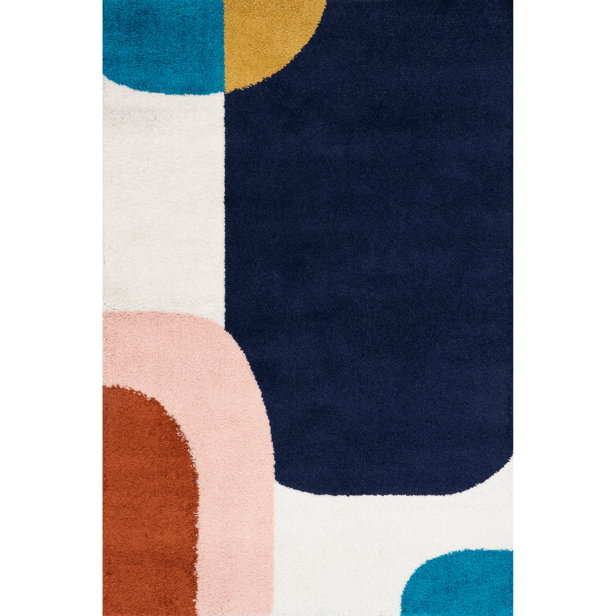 Ellyn Abstract Shapes Shag Area Rug — nuLOOM